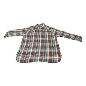 Mossimo Supply Co Shirt Mens 2XL Red Blue Plaid Flannel Long Sleeve Western